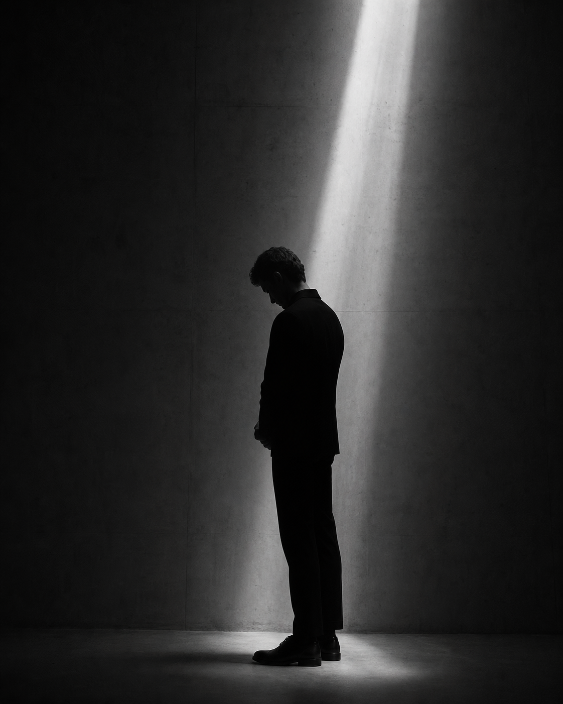 Light falling across a quiet studio